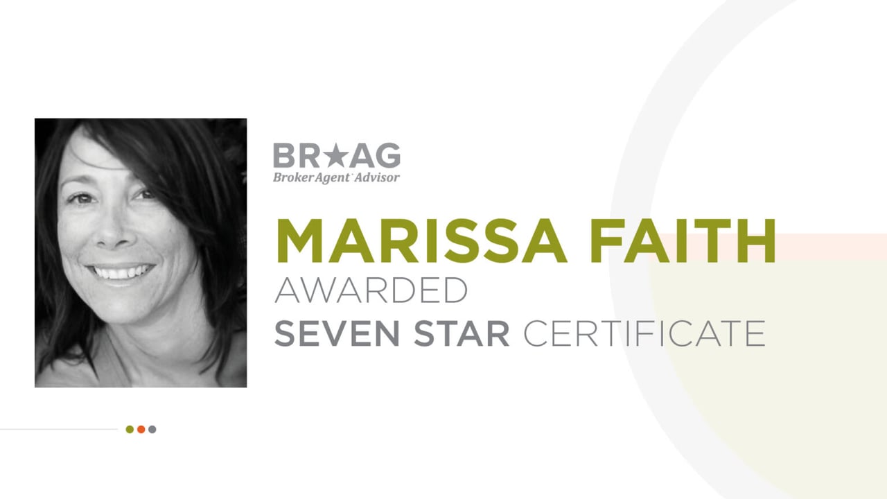 Marissa Faith Awarded ‘Seven Star’ Certificate