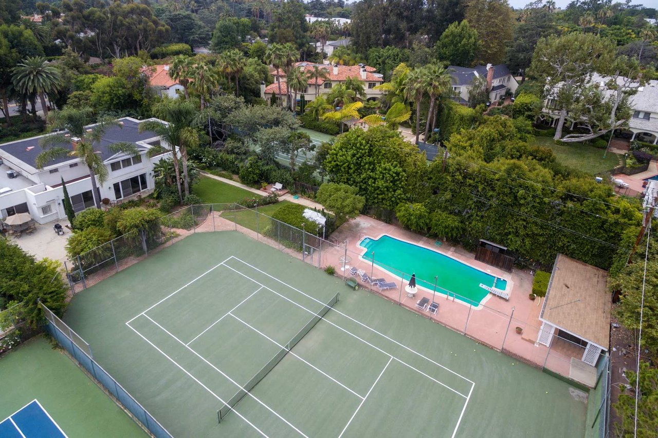 Traditional Tennis Court Estate in the Park