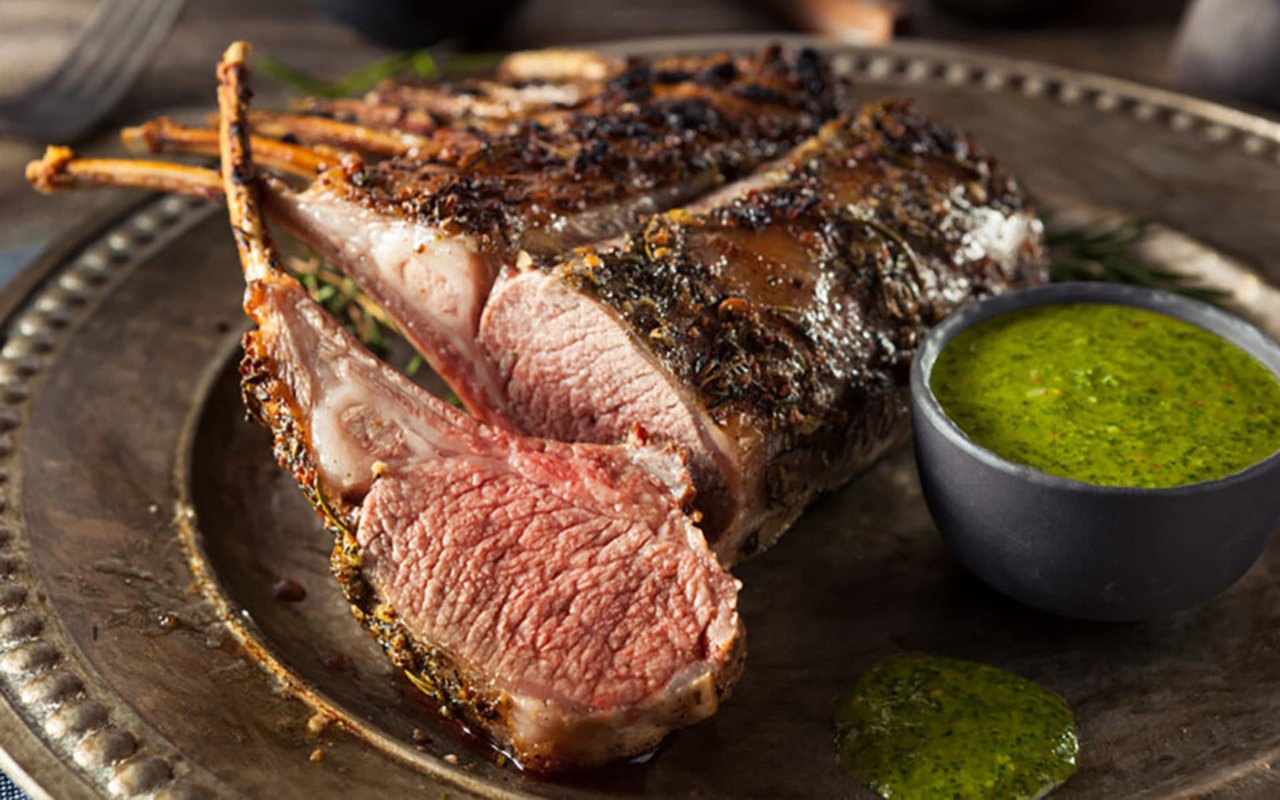Cilantro, Honey Marinated Rack of Lamb