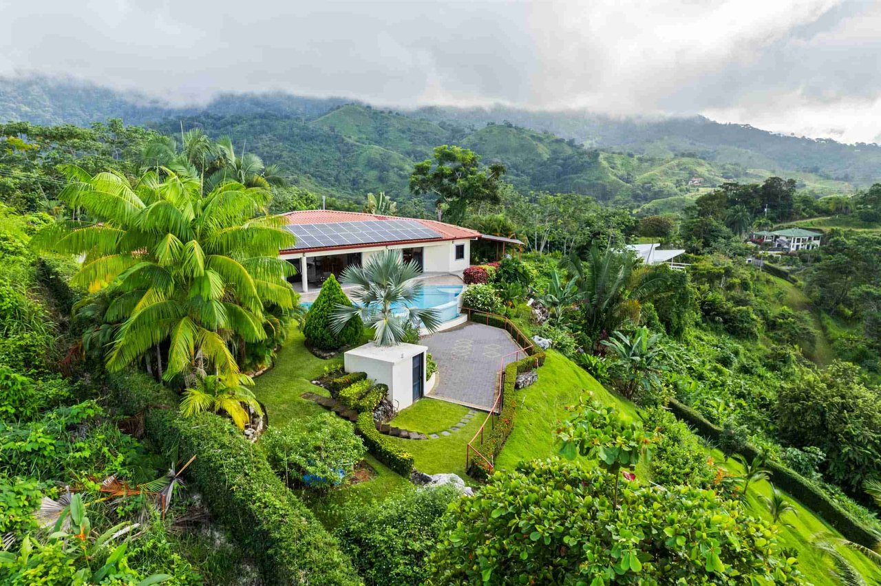 Luxurious Home with Great Outdoor Living Space and Incredible Panoramic Valley & Ocean Views in Chontales near Ojochal Costa Rica