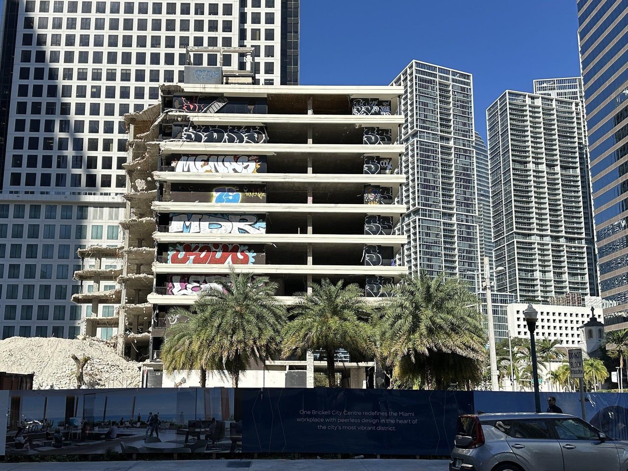 A recent update on the demolition progress at the site near One Brickell City Centre indicates ongoing activities. (Posted Feb 2024)