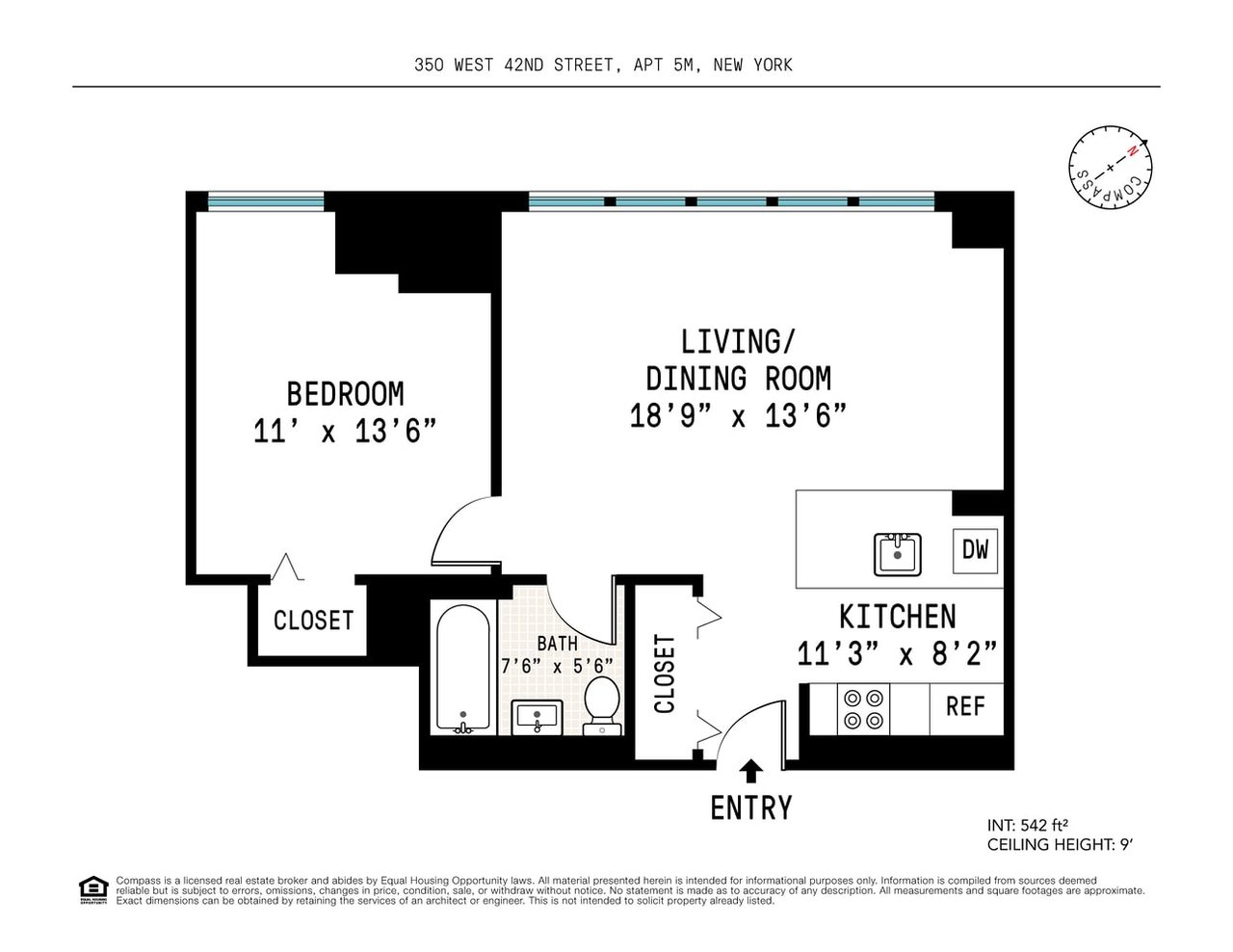 350 W 42nd Street Unit: 5-M