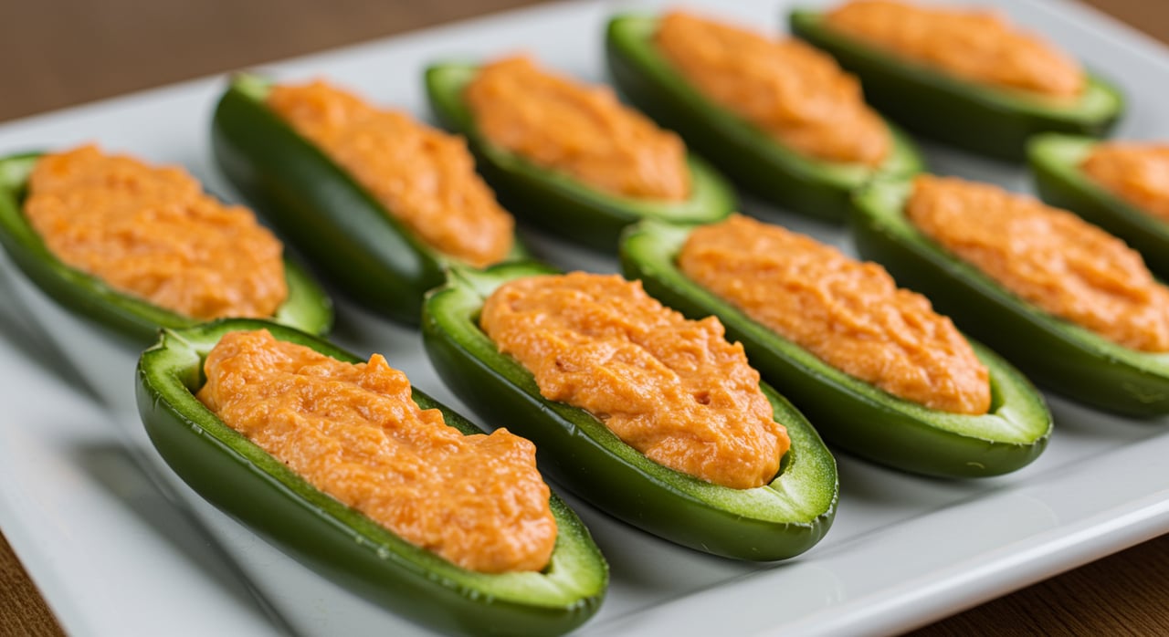Crunchy Peanut Butter Stuffed Jalapeños