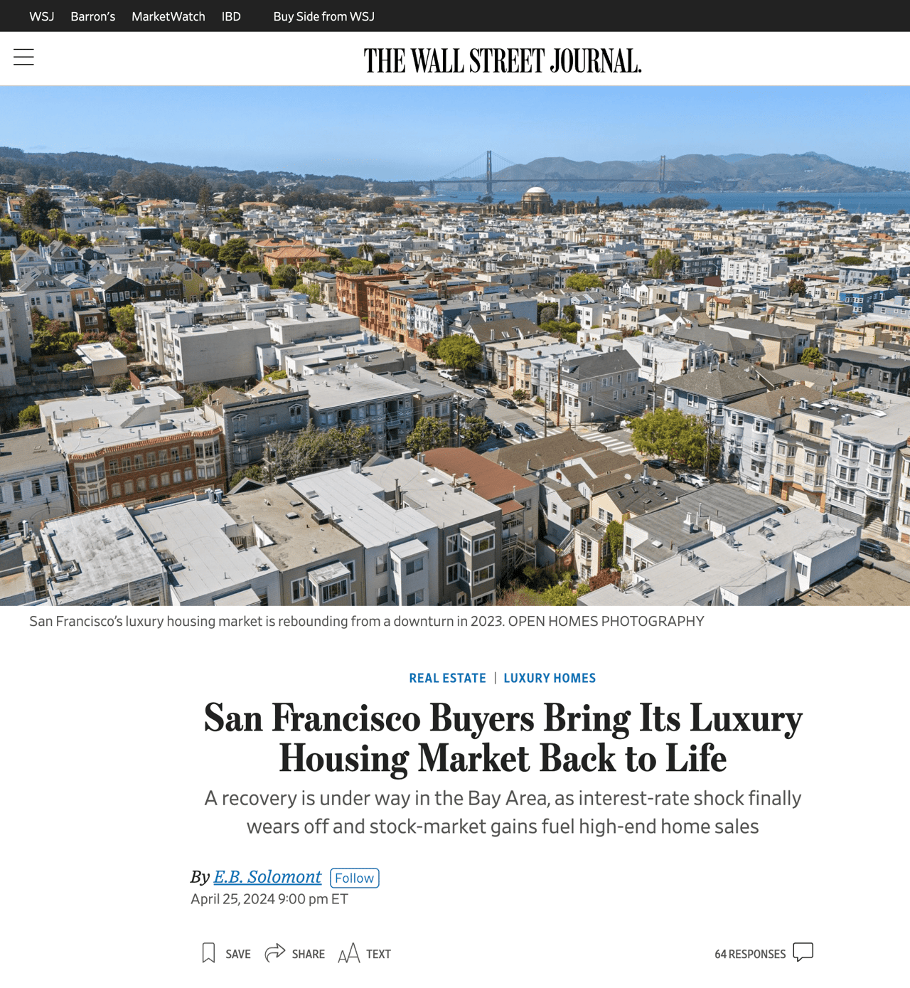 San Francisco Buyers Bring ITs Luxury Housing Market Back to Life