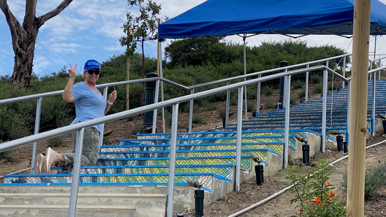 Spotlight on Mia Tavonatti: The Mastermind Behind Lantern Bay Park's Stair Mosaic