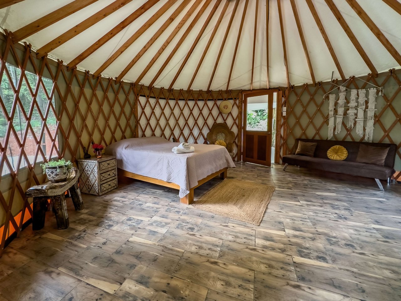 Soul Dreams Yurt in Portasol, 1 Bed, 1 Bath, Pool, Private Waterfall & Extra Building Site