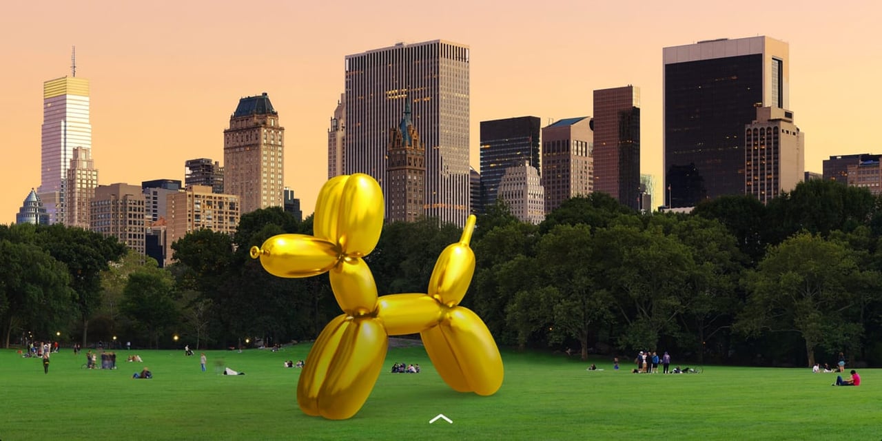 Jeff Koons and Snapchat Partner in Augmented Reality Project