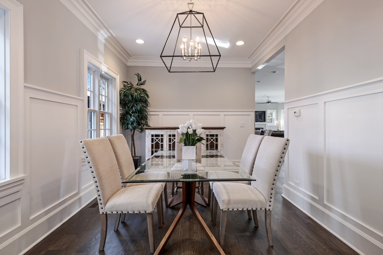 White new construction farmhouse