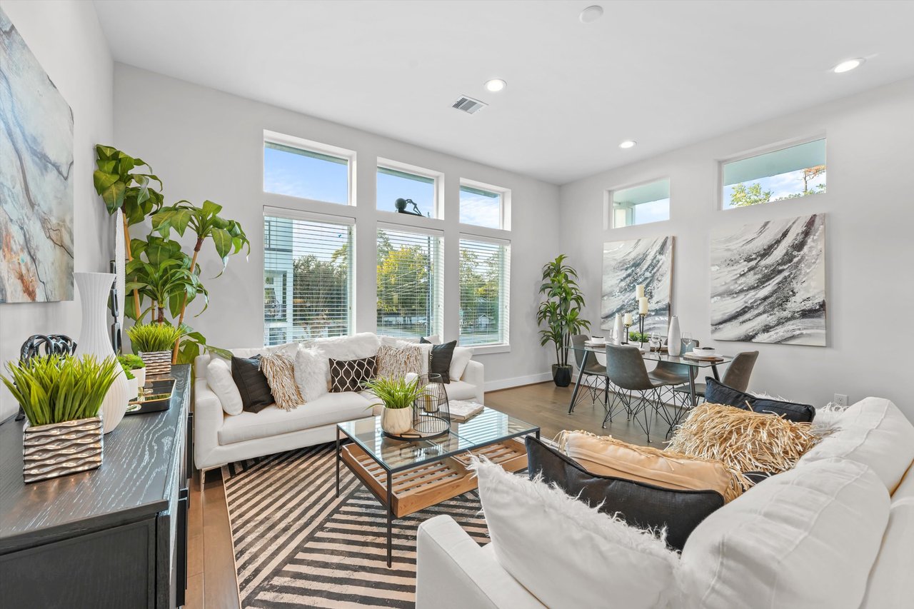 living space in a model home in Donovan Heights 