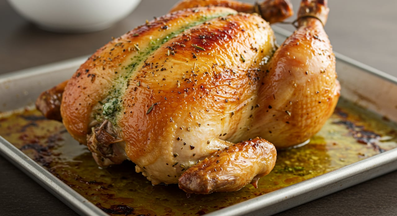 Herb Buttered Turkey with Apple Cider Gravy