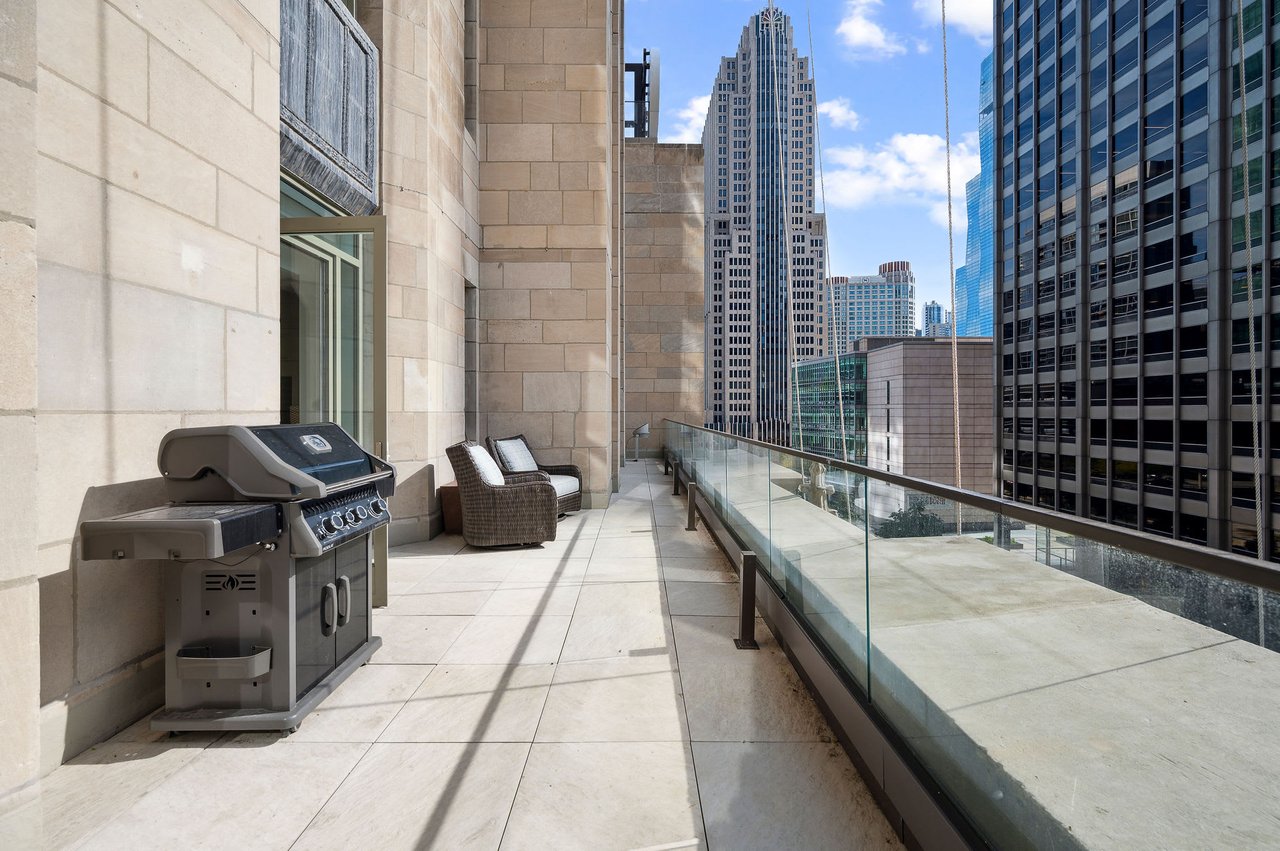 Unbelievable private terrace at the Tribune Tower Residences