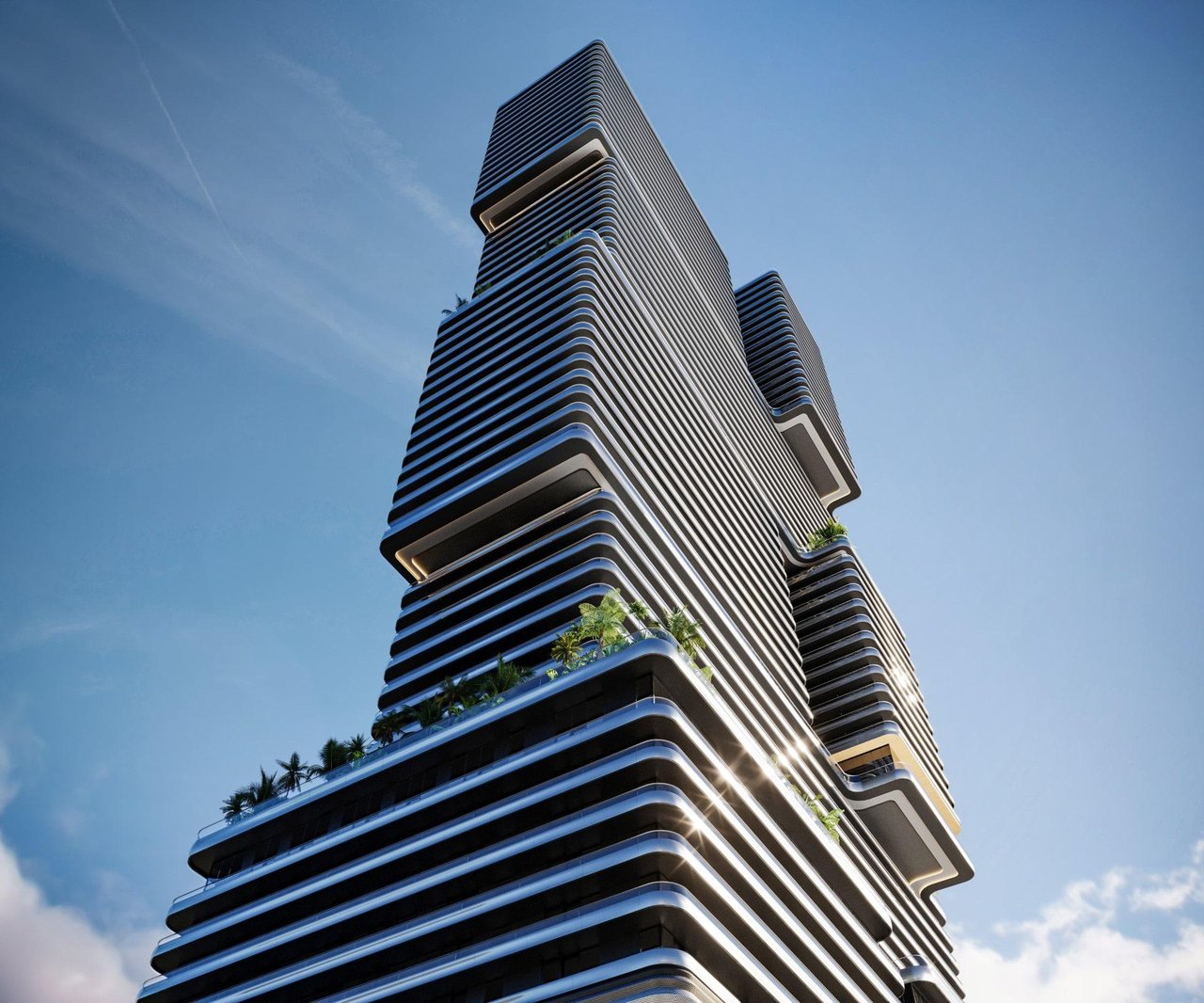 Announcement of a 67-story Mercedes-Benz Tower in Brickell, Featuring 'Technical Silver' Theme (Posted March 2024)