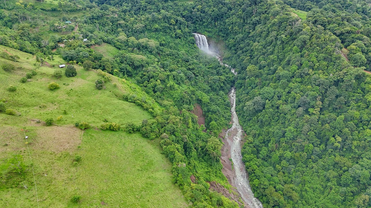 Breathtaking 210 Foot Waterfall on Over 200 Acres of Land in the Lush Hills & Mountains of Perez Zeledon – with SO MANY Additional Development Options!