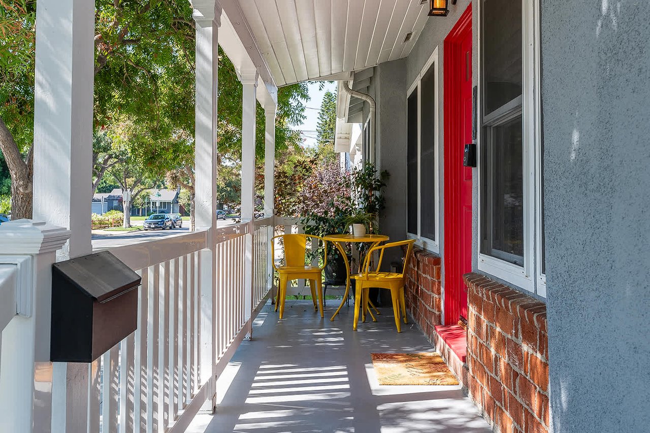 Front porch on main duplex unit