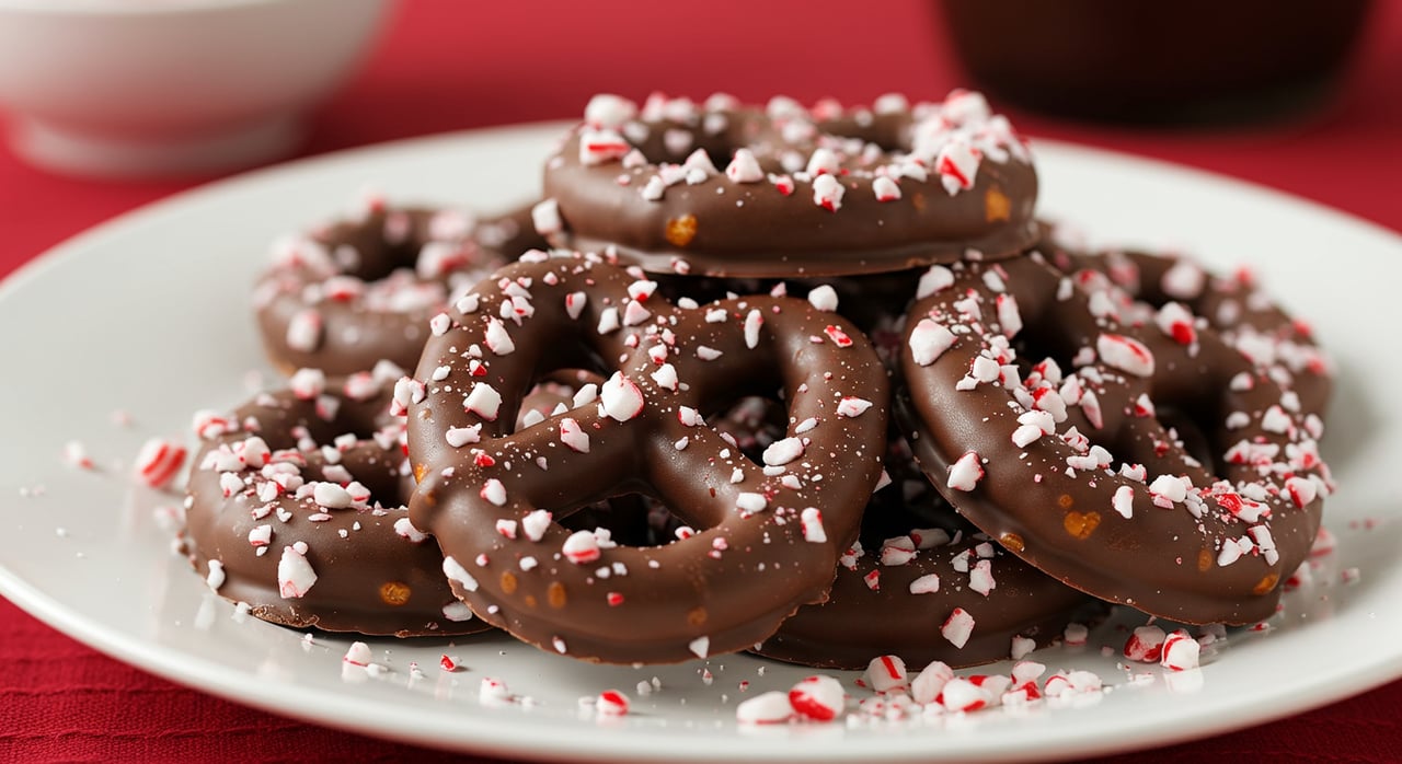 Chocolate Peppermint Pretzels