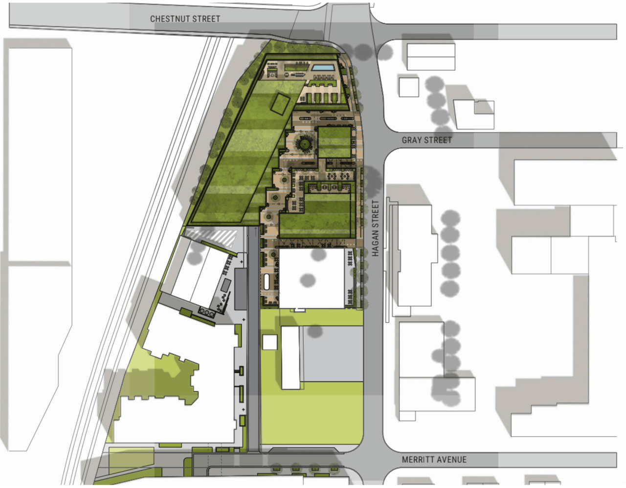 The Hagan and Chestnut Wedgewood-Houston development features modern townhomes with sleek finishes in a thriving Nashville neighborhood.