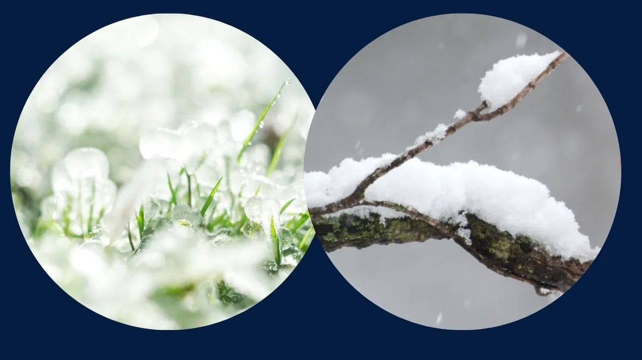 Difference of Hail and Snow in Brevard County