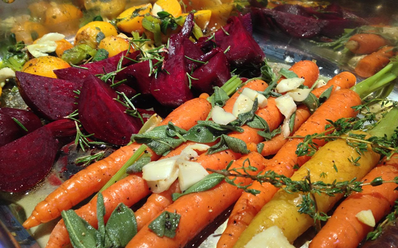 Rustic, Roasted, Savory Beets & Carrots
