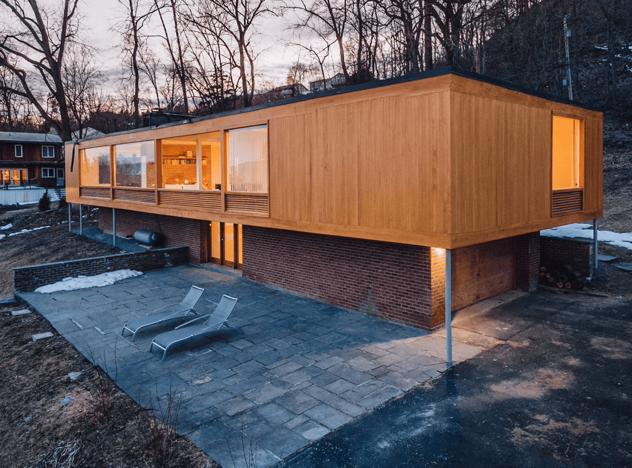 Spend a night in Philip Johnson’s mid-century modern Wolfhouse