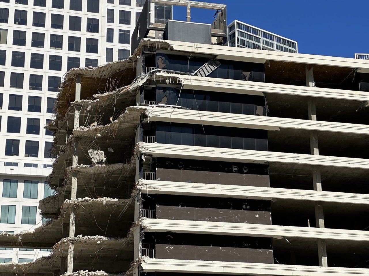 The demolition process is ongoing at One Brickell City Centre. (Jan 2024)