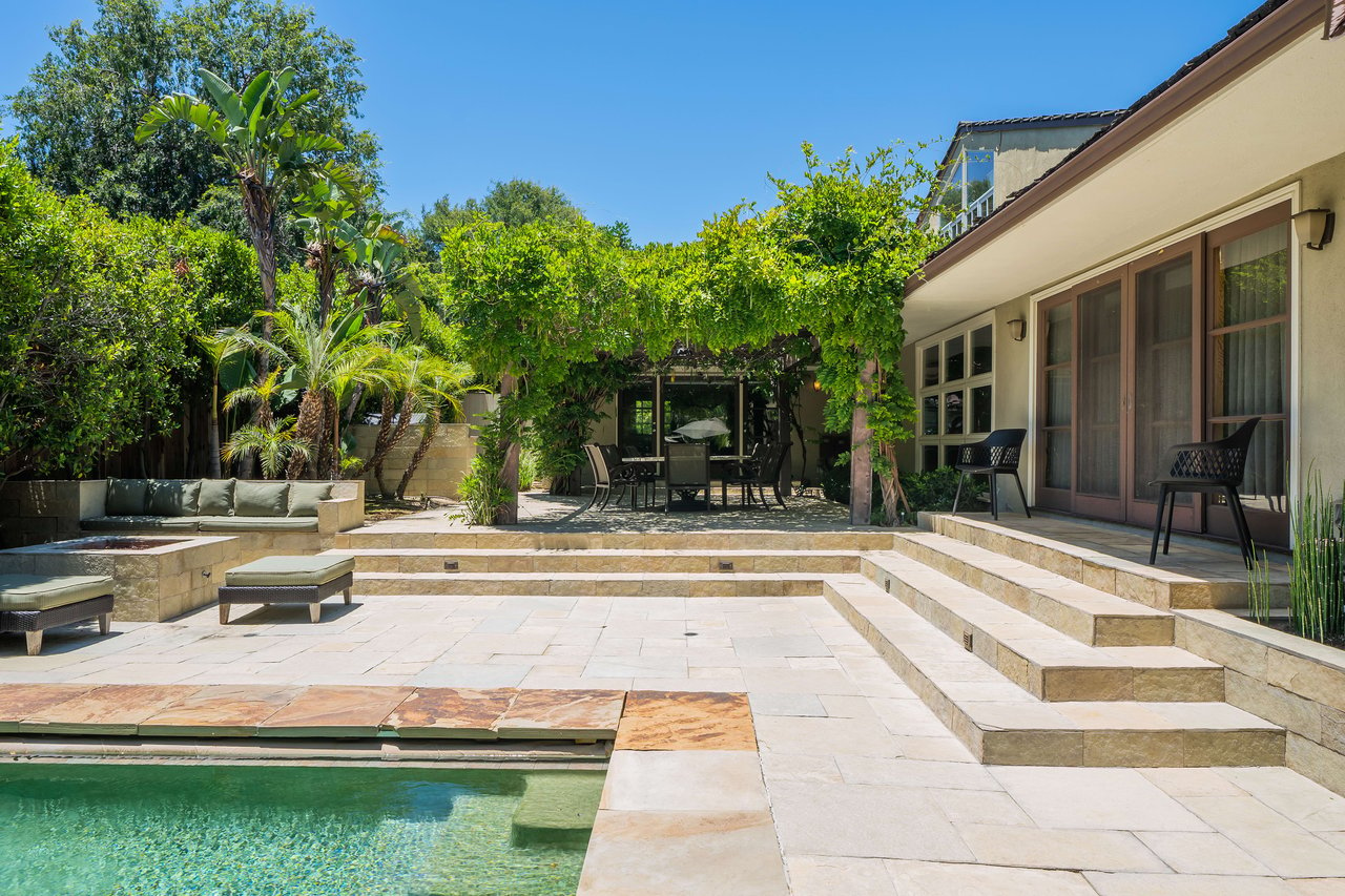 Sprawling Updated Cali Ranch in Toluca Lake w/ Resort Like Backyard