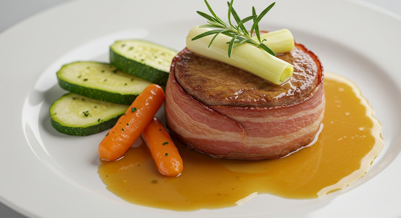 Veal Medallion Stuffed with Black Olives