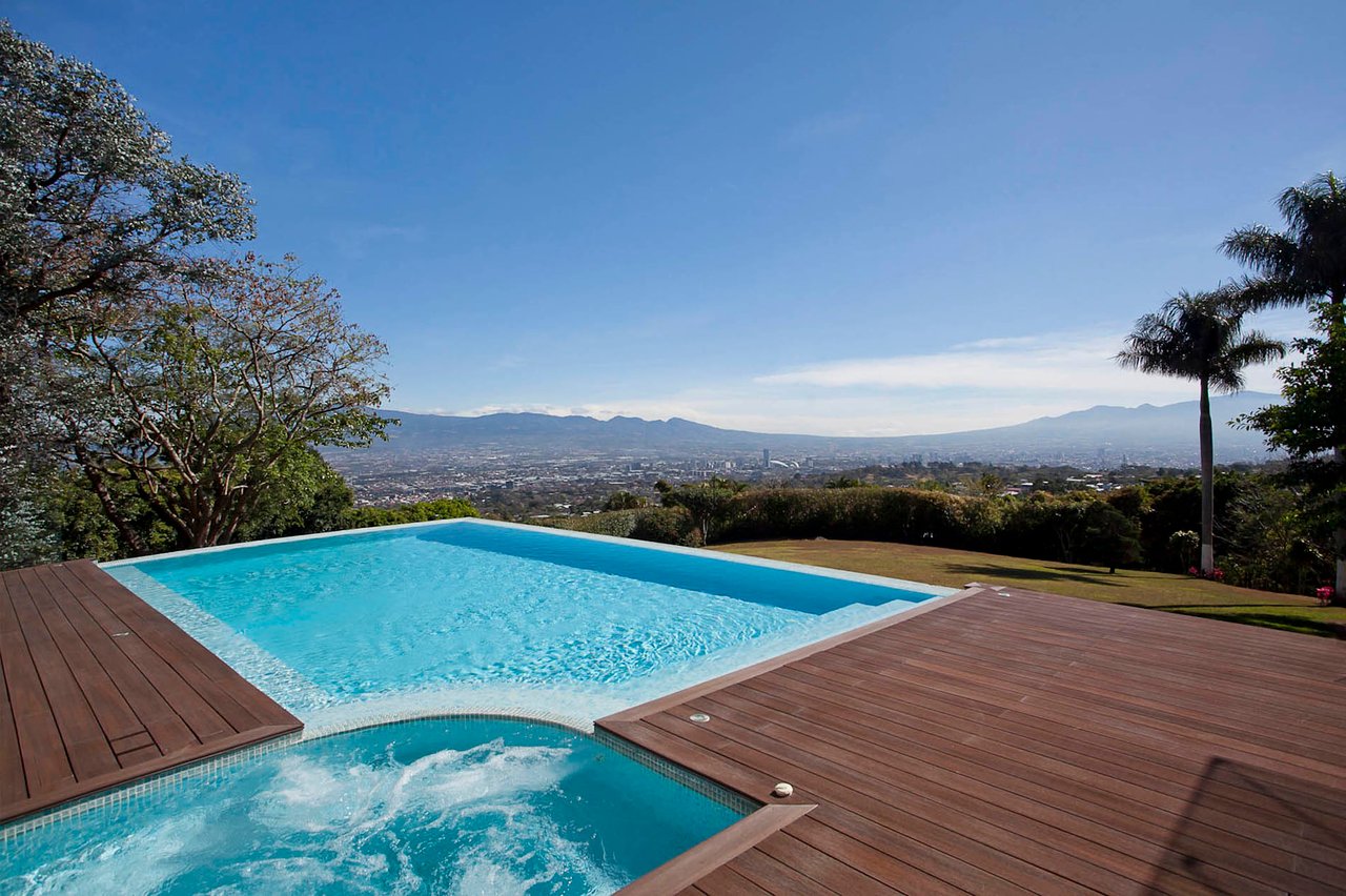 Hilltop Pool Estate Tennis Court, Escazu, San Jose