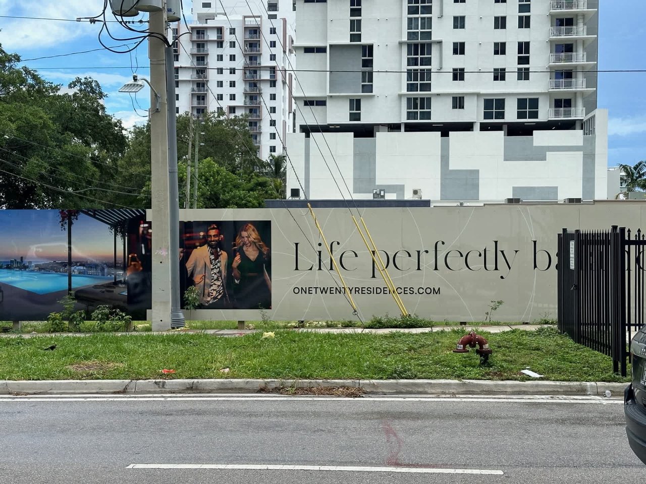 July 2024 - Signage has been installed at the Brickell site where a 34-story tower is planned.