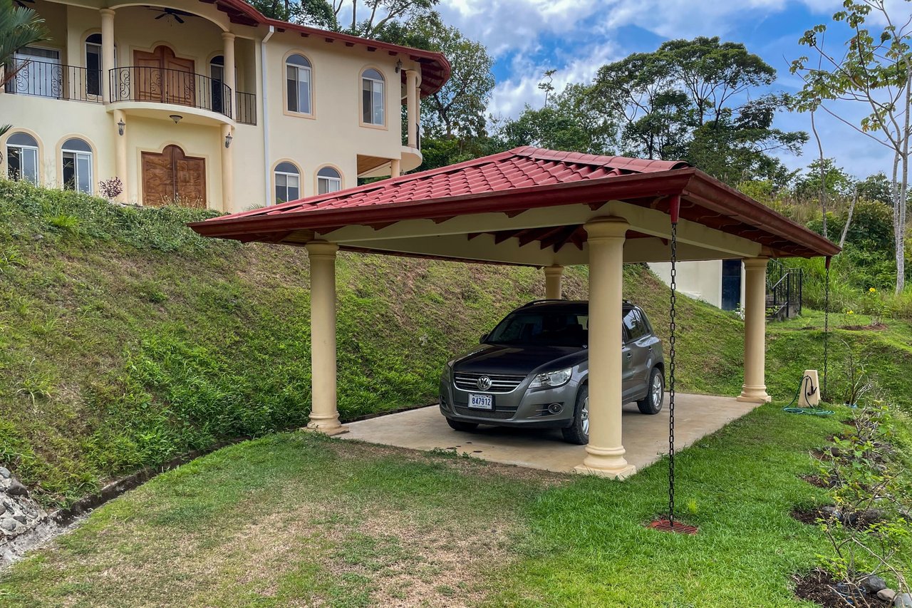 Classic Spanish Colonial Style 3-Bedroom Home Jungle View Home With Solid Construction In A Desirable Gated Community In Ojochal Costa Rica