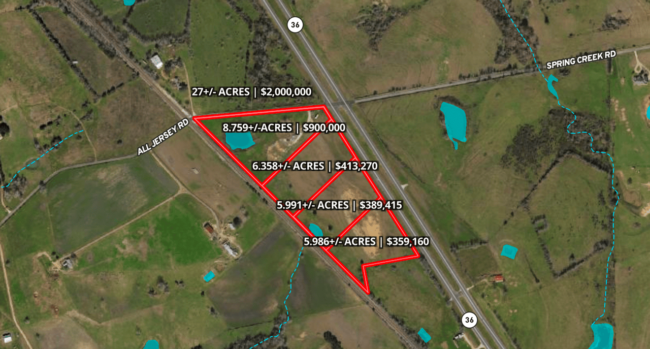 6.358-Acre Development-Ready Land on Highway 36 South, Brenham, TX - Tract 2