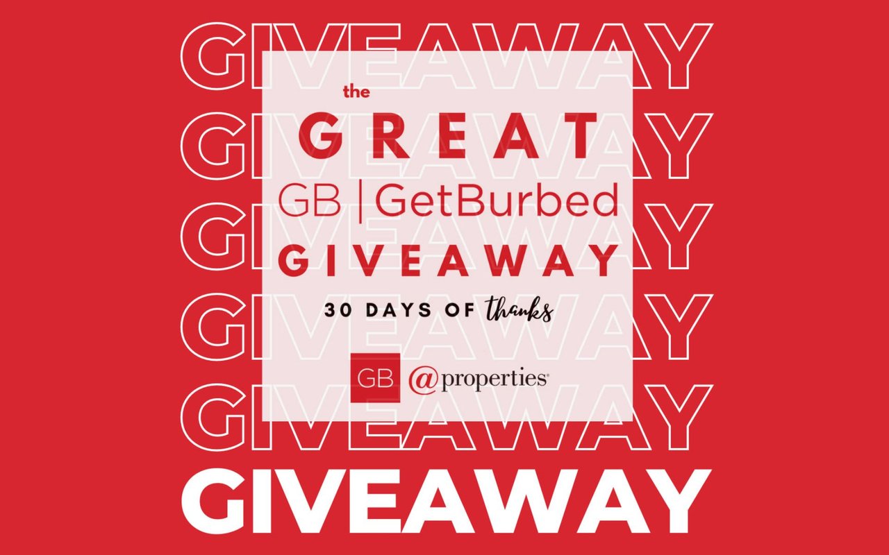 The Great GetBurbed Giveaway- 30 Days of Thanks!
