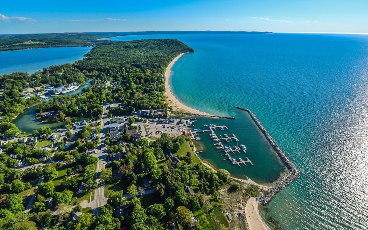 Leland Harbor Whaleback Lake Michigan