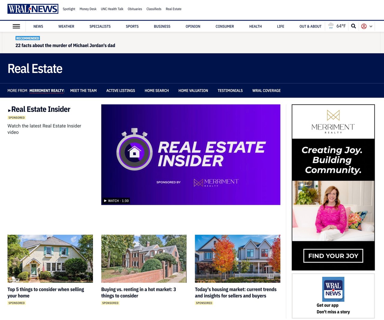 Announcing Merriment Realty is WRAL's Real Estate Insider! 