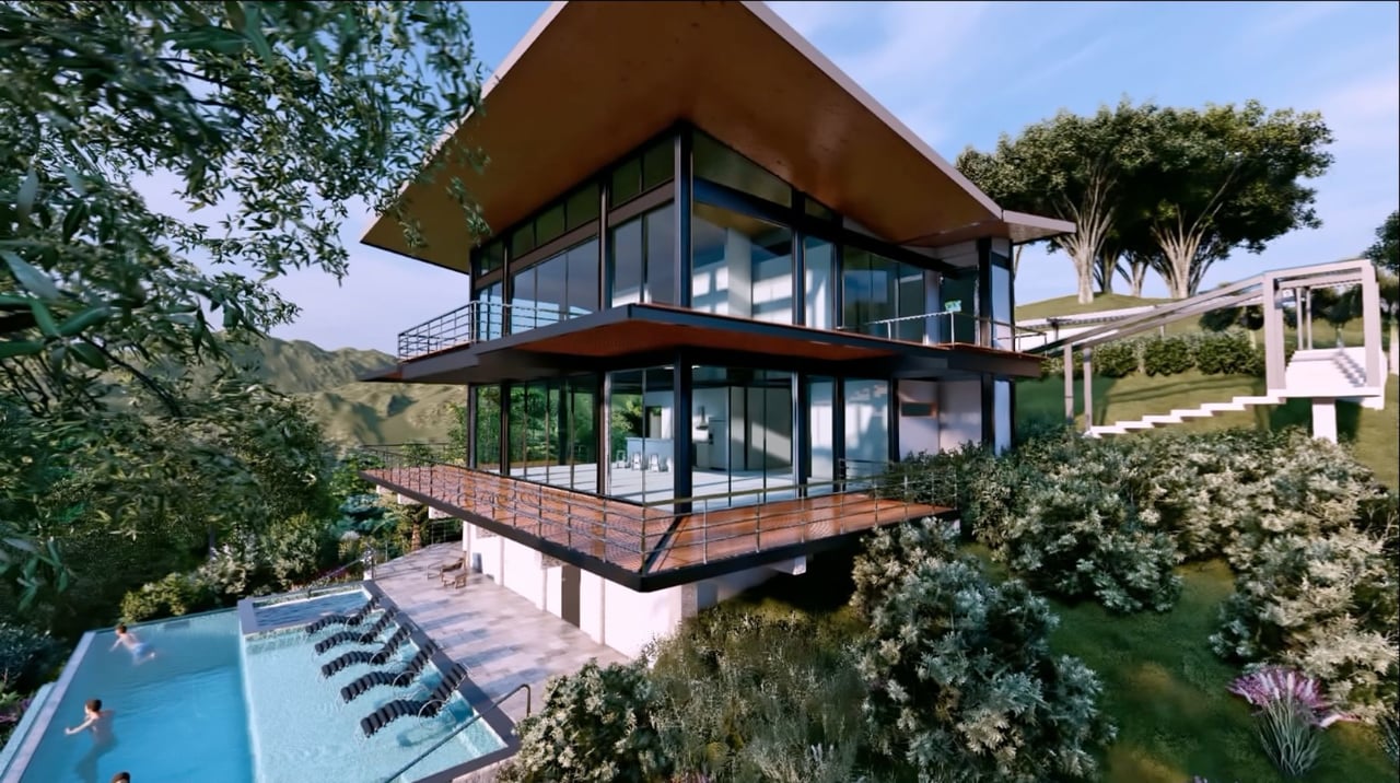 Contemporary Jungle View Villa, Dominical, Puntarenas