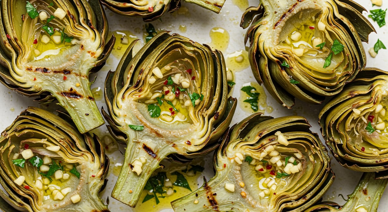 Grilled Baby Artichokes