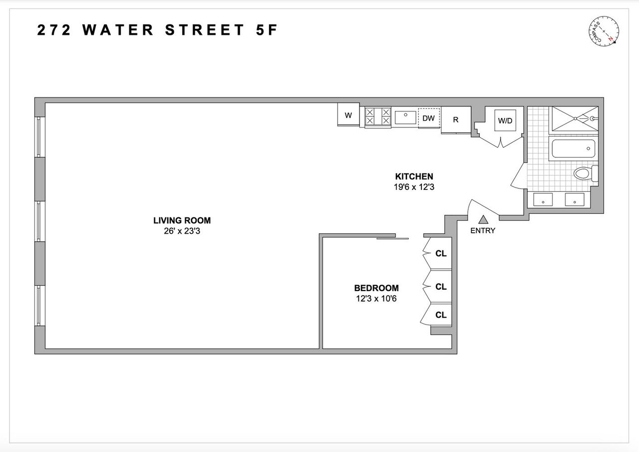 272 Water Street, Unit 5F flor plans