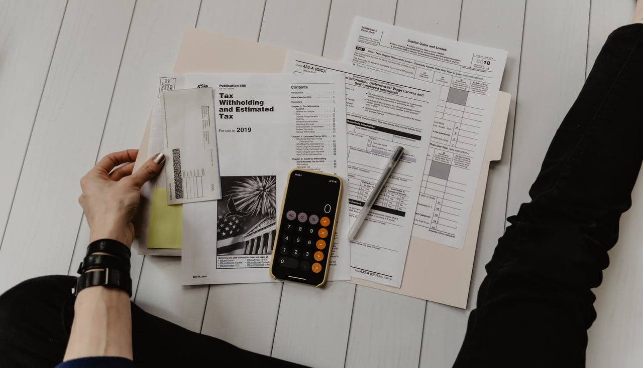 A man working on understanding property taxes.