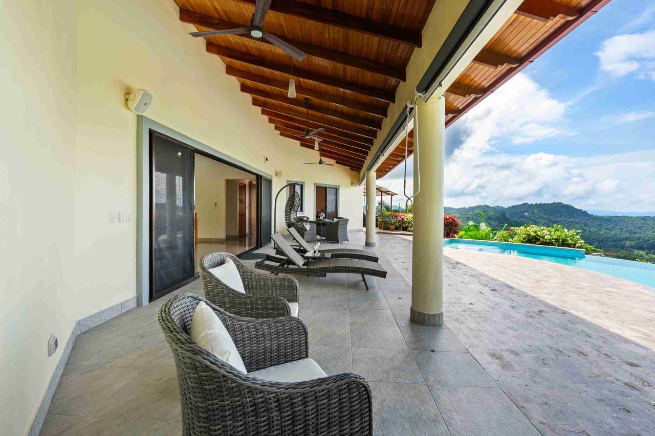 Luxurious Home with Great Outdoor Living Space and Incredible Panoramic Valley & Ocean Views in Chontales near Ojochal Costa Rica