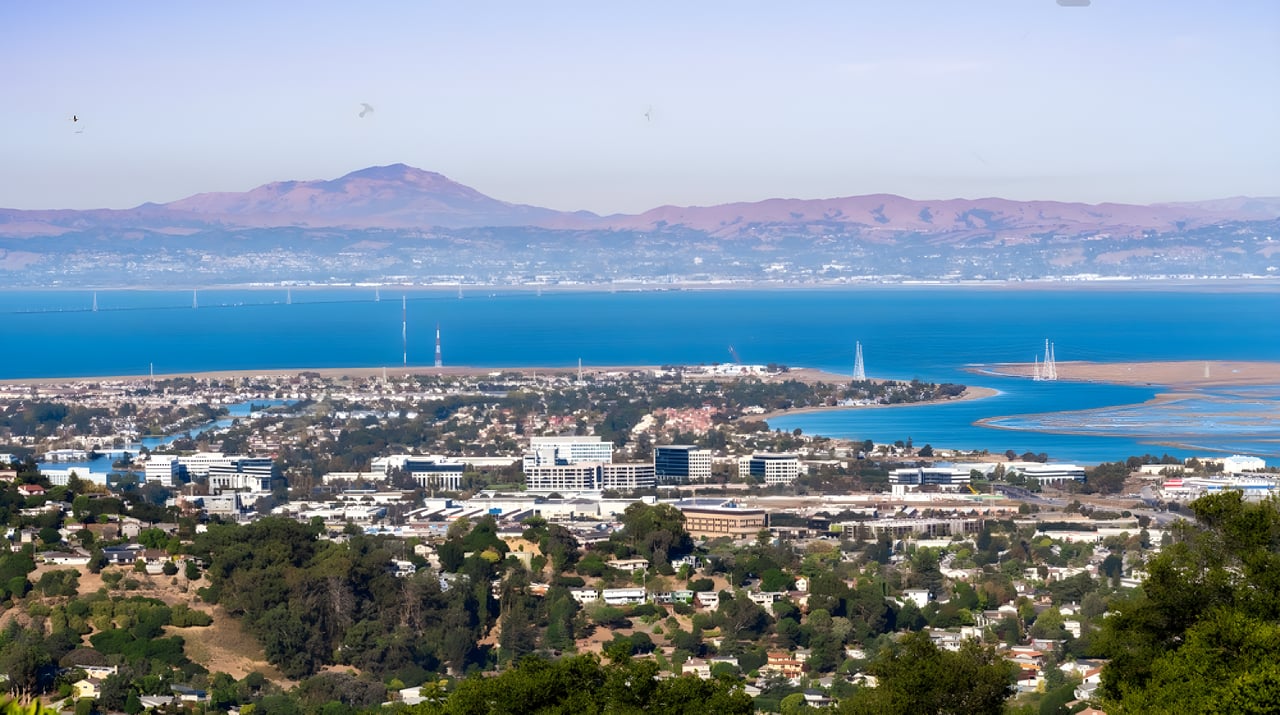 Redwood Shores and San Carlos Aerial View 