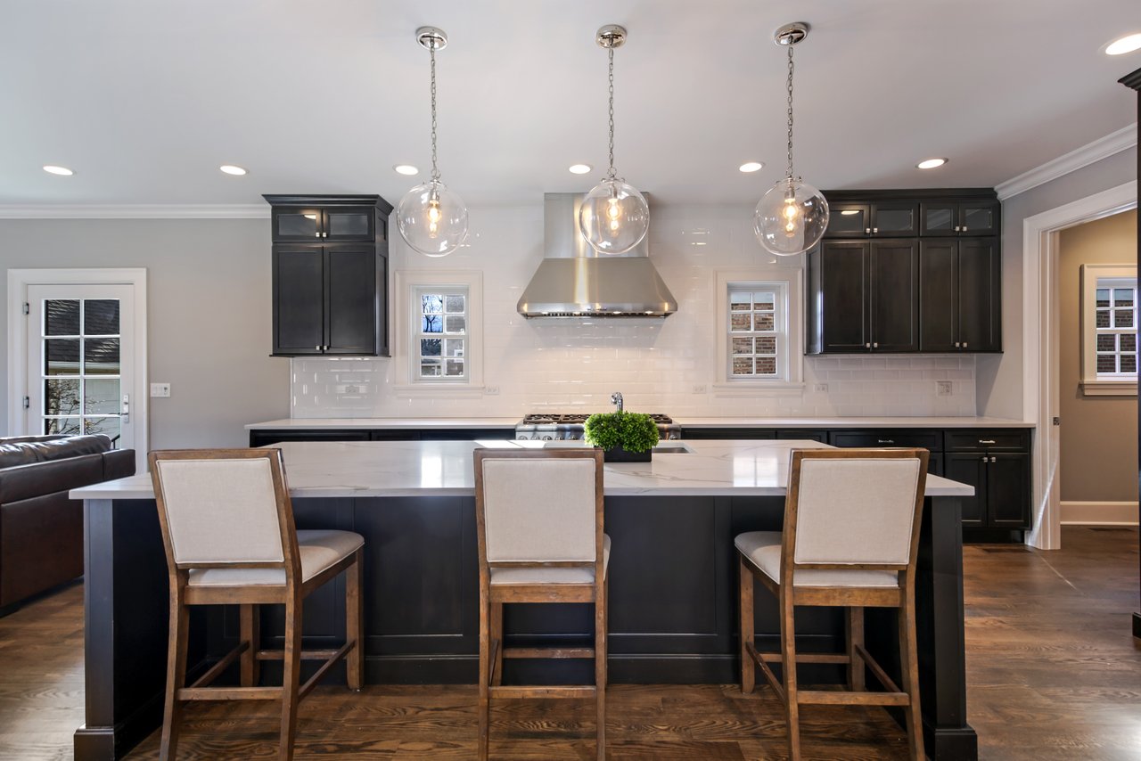 White new construction farmhouse