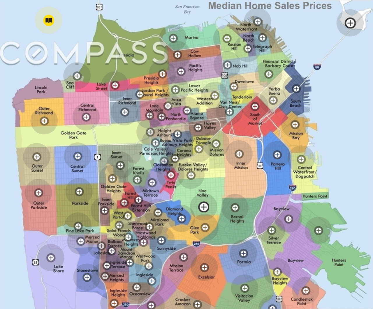 San Francisco Home Price Map by Neighborhood