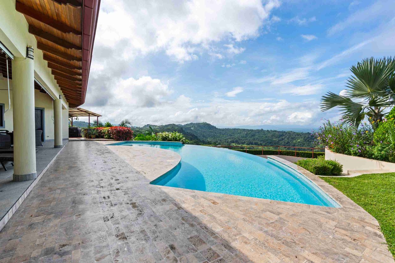 Luxurious Home with Great Outdoor Living Space and Incredible Panoramic Valley & Ocean Views in Chontales near Ojochal Costa Rica