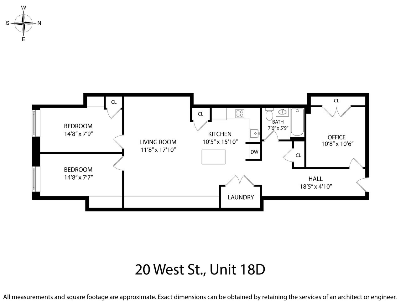 20 West Street, Apt 18-D