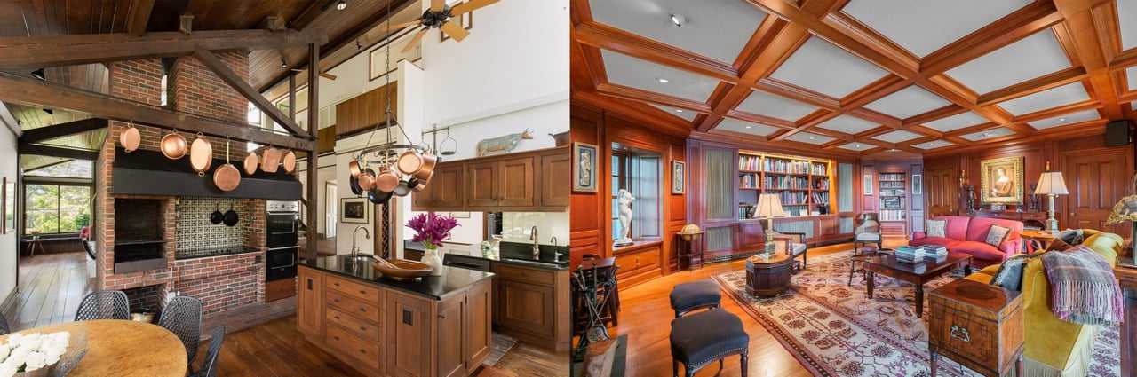 Two homes of Stockbridge philanthropists on the same street are now for sale - and a world apart