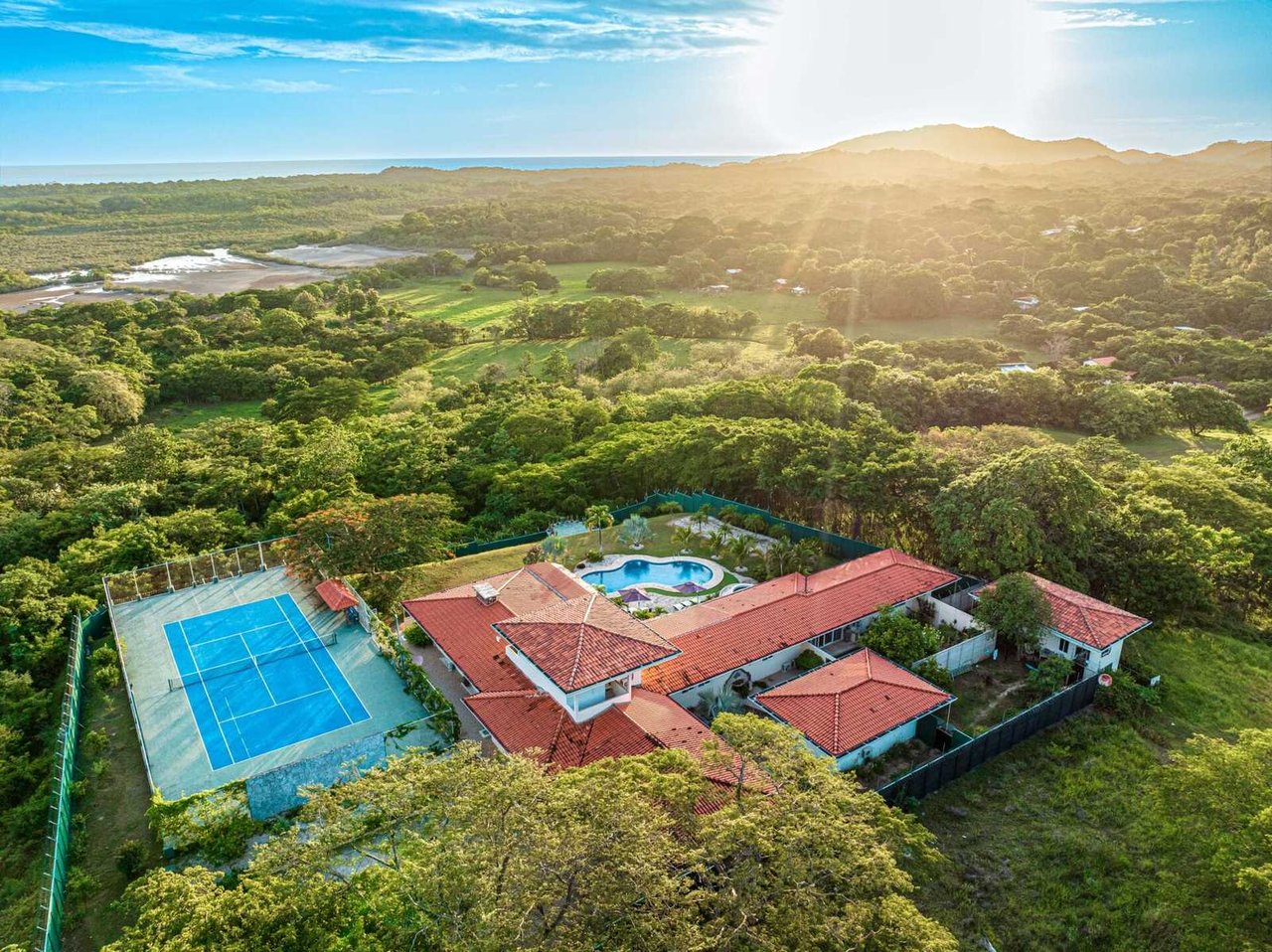 Tennis Court Ocean View Villa, Tamarindo, Guanacaste