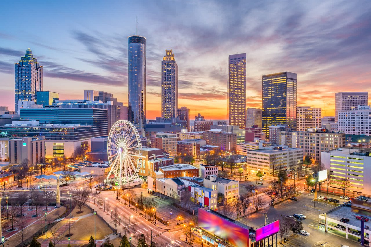 Aerial of Atlanta, GA USA