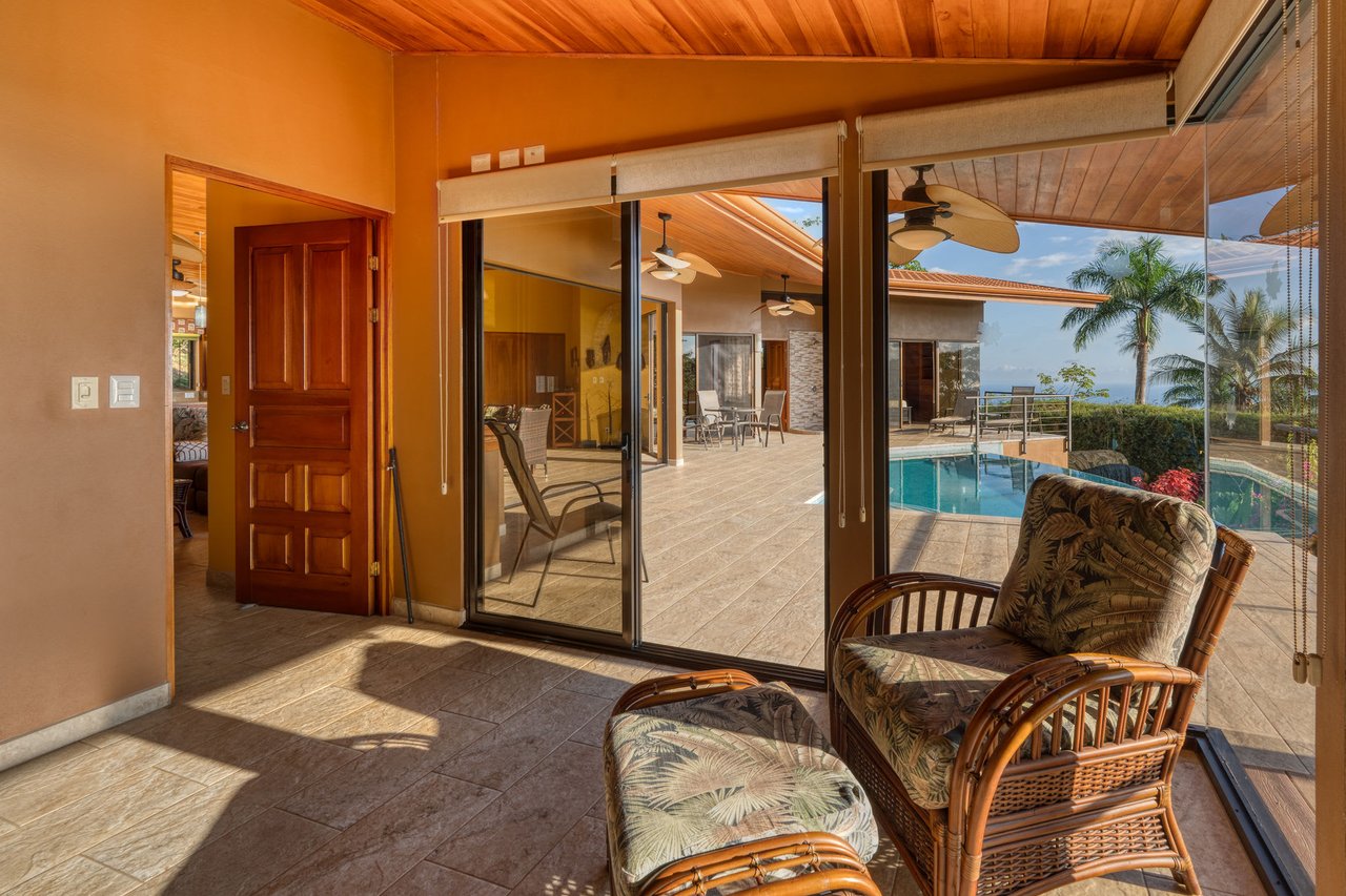 Ocean View 3 Bedroom and 2.5 Bath Home in Sought After Escaleras, Dominical