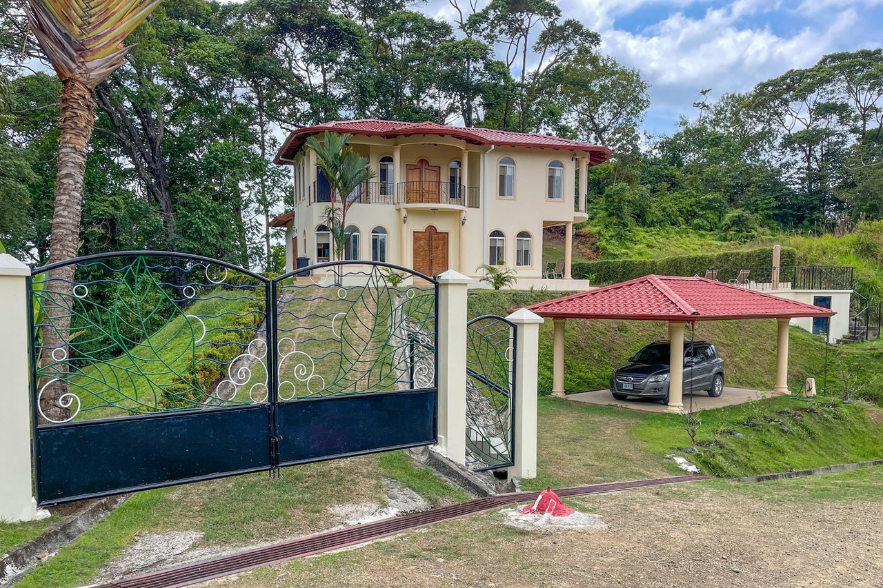 Classic Spanish Colonial Style 3-Bedroom Home Jungle View Home With Solid Construction In A Desirable Gated Community In Ojochal Costa Rica