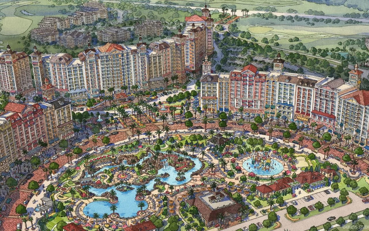 A rendering of Reunion Square at Reunion Resort in Orlando