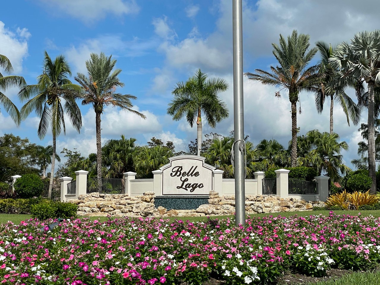 Belle Lago in Estero Florida has a newly updated entrance sign